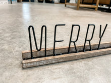Load image into Gallery viewer, Wood &amp; Metal Merry Christmas Sign

