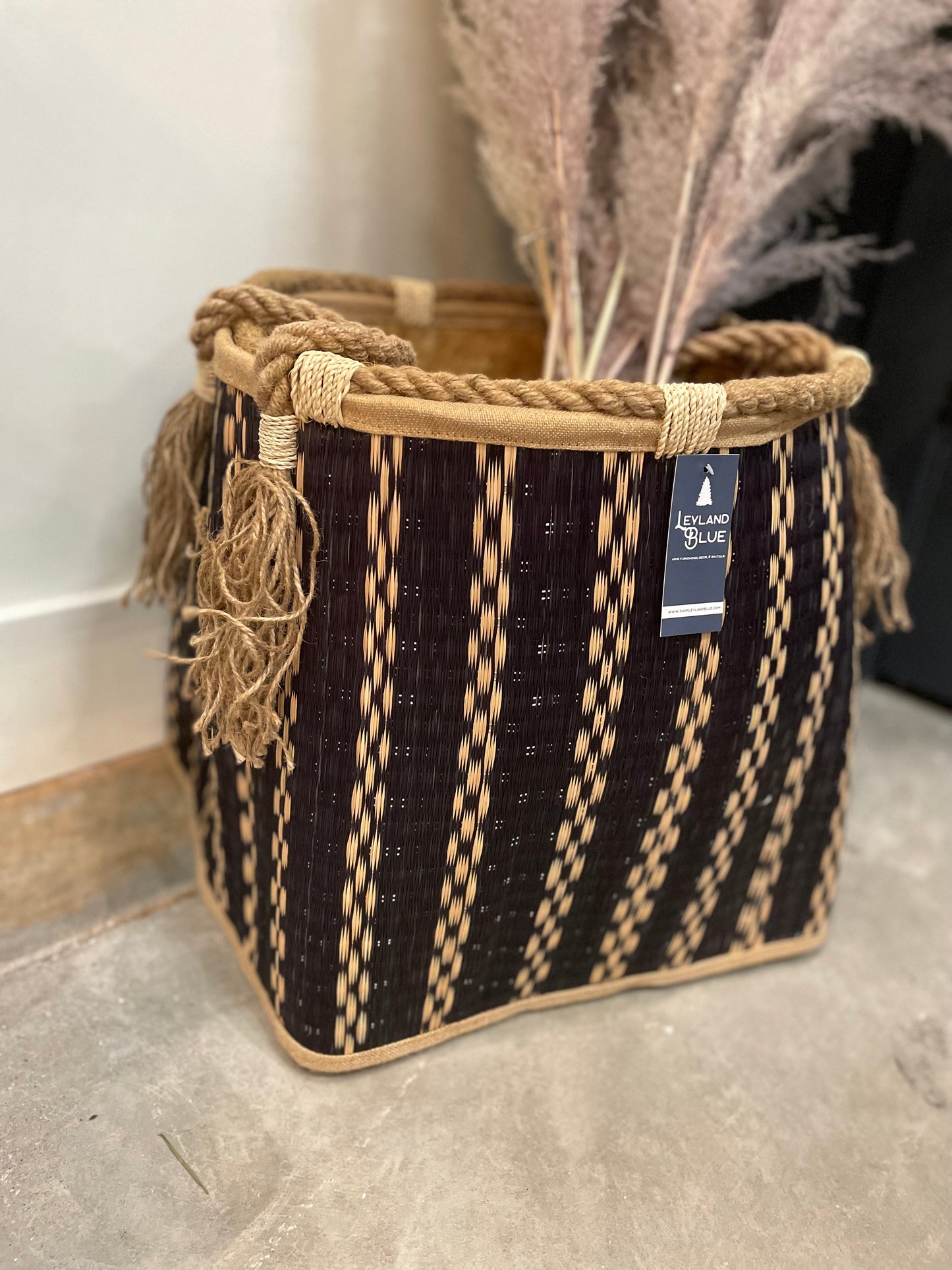 Black Basket with Handles