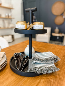 Black Two Tier Stand