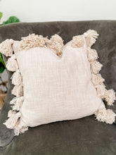 Load image into Gallery viewer, Cream Tassel Throw Pillow
