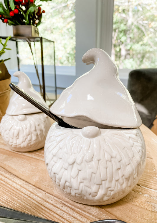 Stoneware Gnome with Spoon