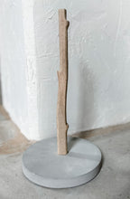 Load image into Gallery viewer, Wood &amp; Concrete Paper Towel Holder
