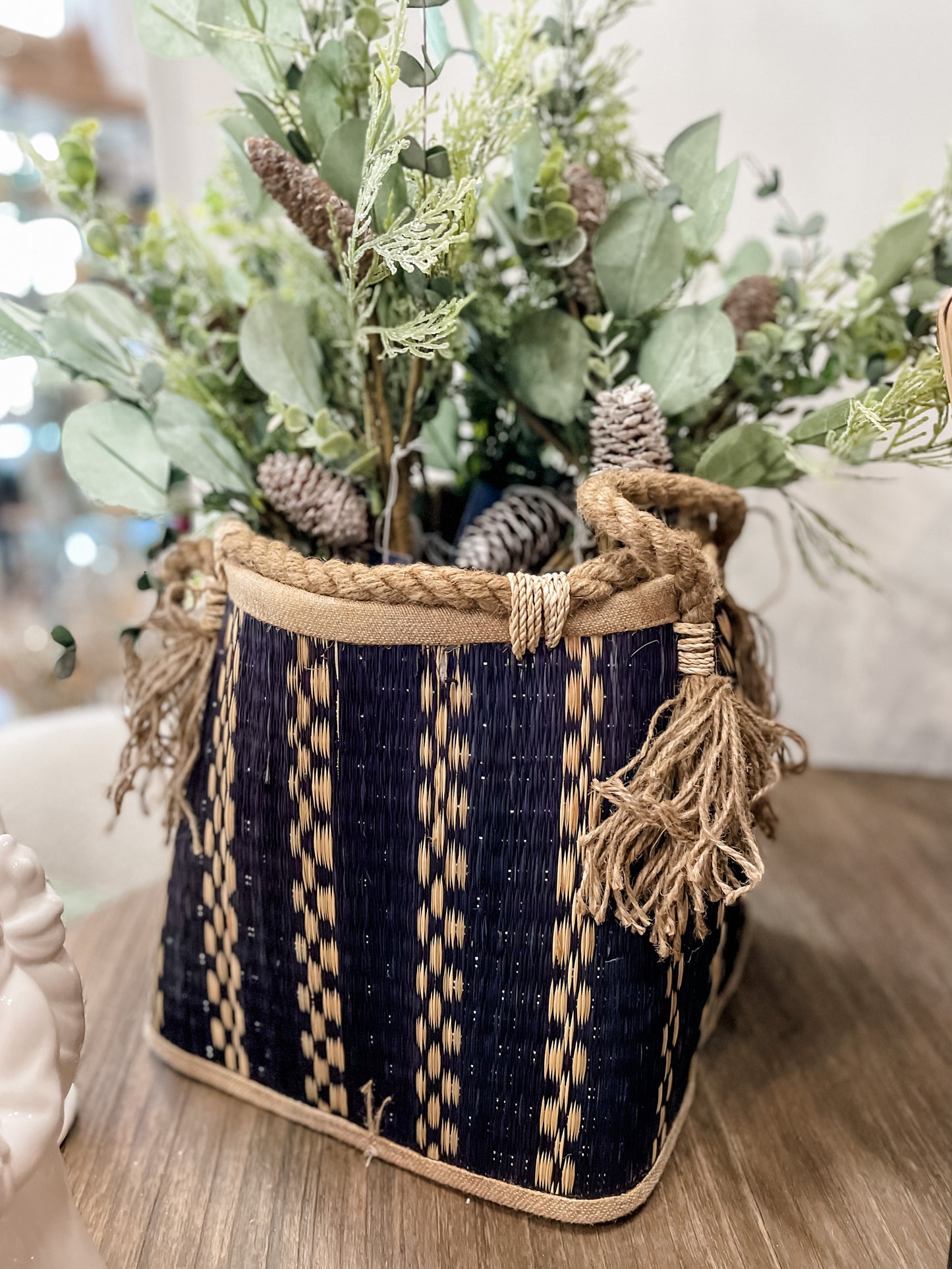 Black Basket with Handles