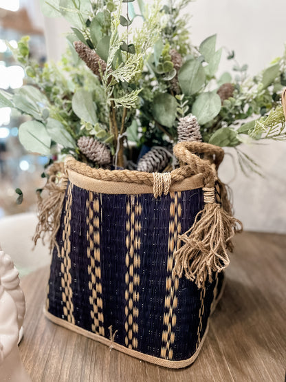 Black Basket with Handles