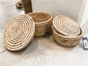 Woven Baskets with Lid