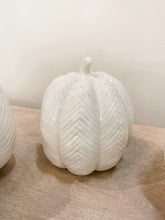 Load image into Gallery viewer, White Ceramic Pumpkin
