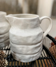 Load image into Gallery viewer, White Stoneware Pitcher- Large
